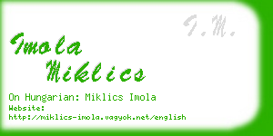 imola miklics business card
